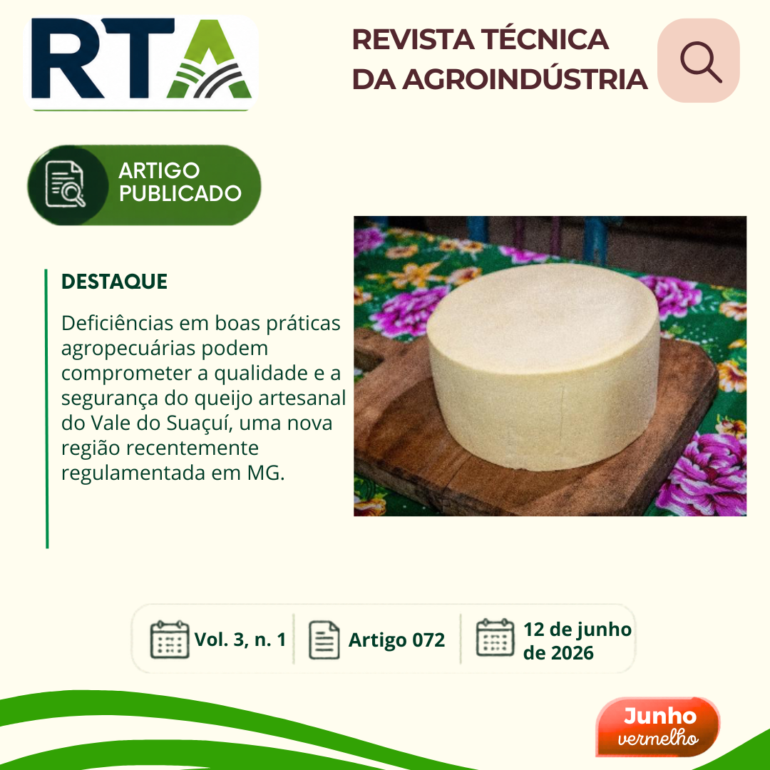 AVALIAÇÃO DAS BOAS PRÁTICAS AGROPECUÁRIAS NA PRODUÇÃO DO QUEIJO ARTESANAL DO VALE DO SUAÇUÍ: DESAFIOS E IMPLICAÇÕES PARA A SEGURANÇA DO ALIMENTO